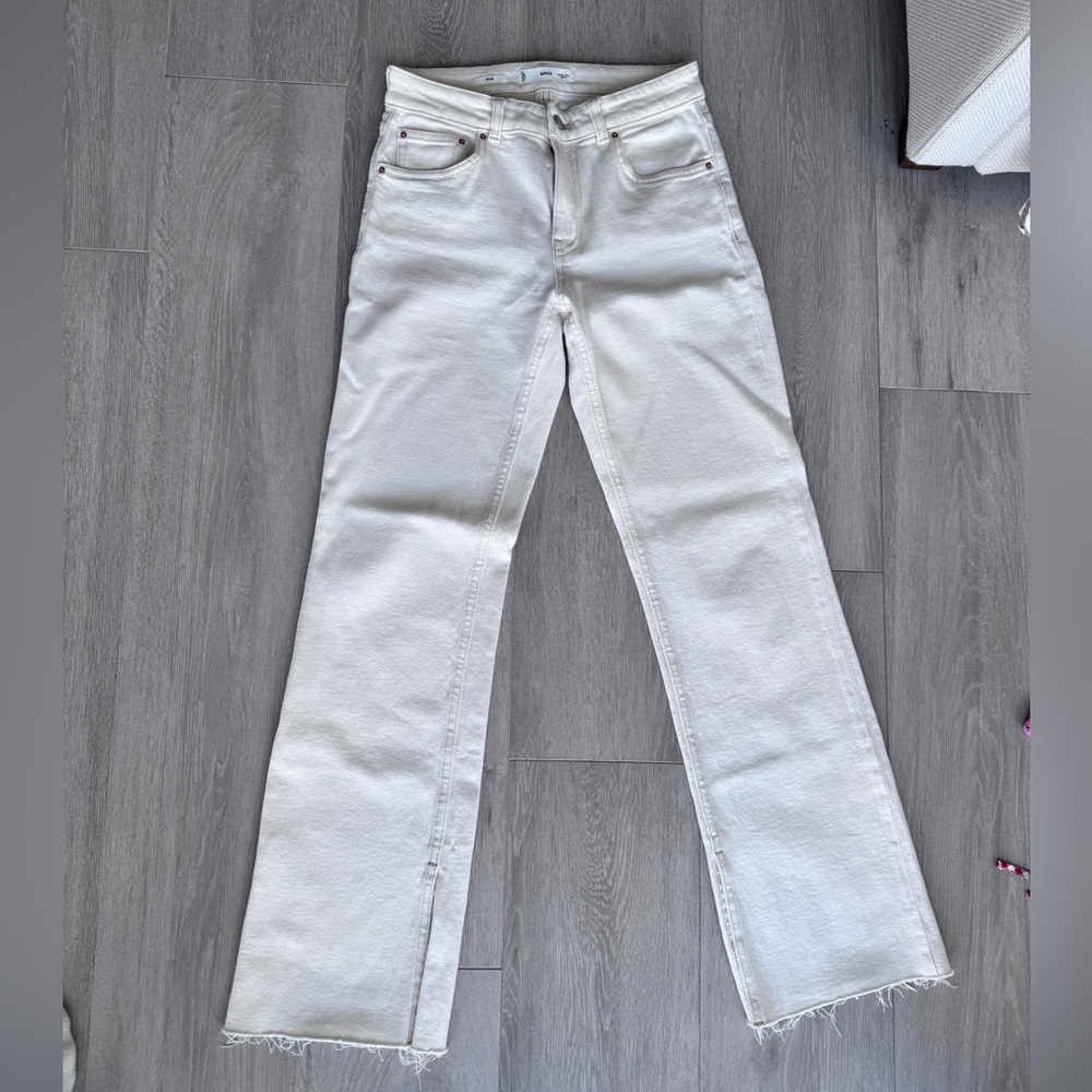 Mango Cream Denim Jeans